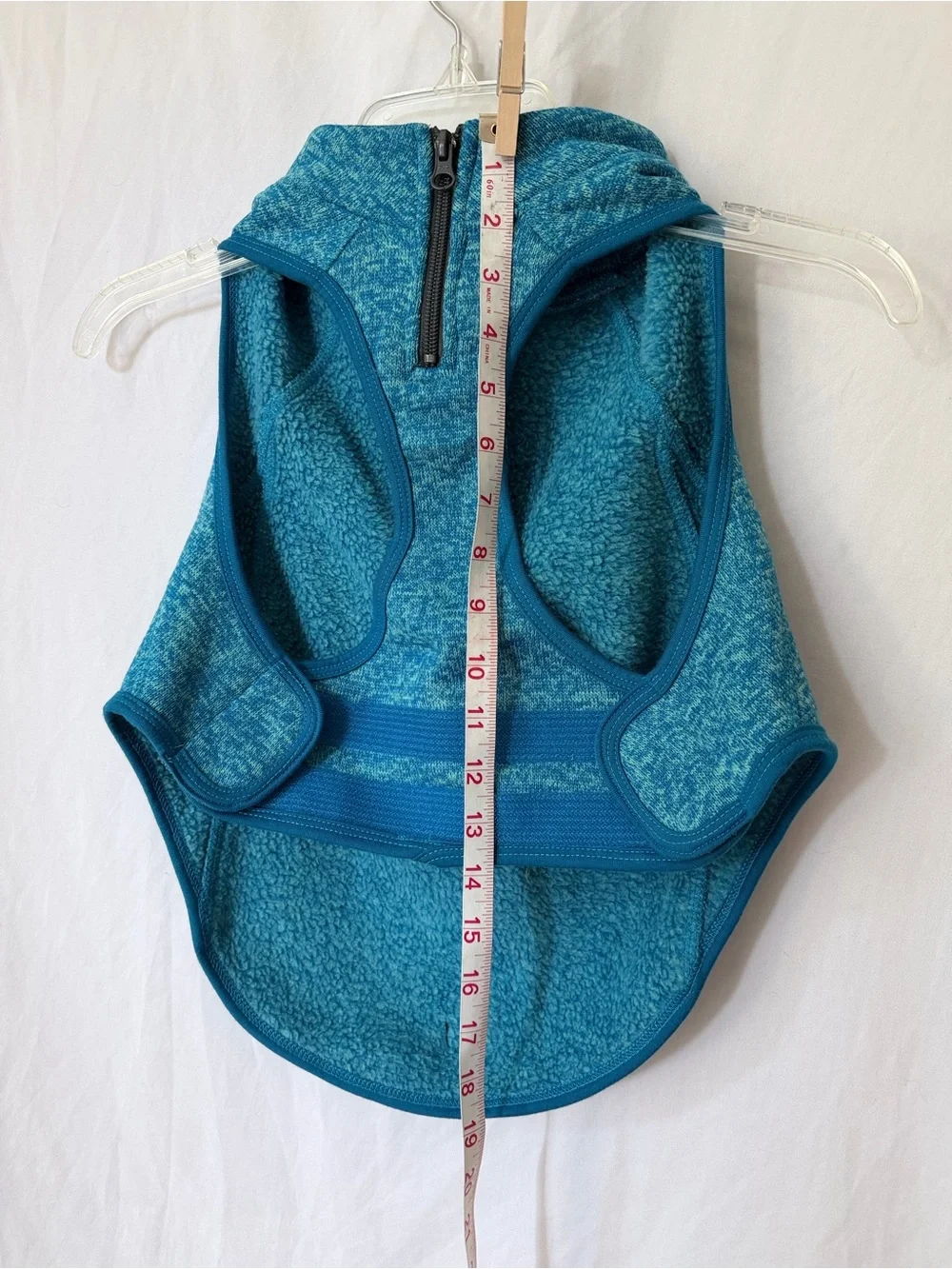 Outdoor Dog Hiking Fleece Vest Kurgo Teal Blue